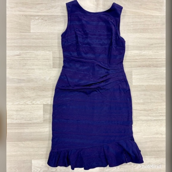NYDJ Layla Blue Jacquard Dress - Picture 2 of 6